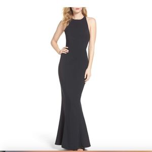 Maria Bianca Nero Ruffle Low Back Mermaid Gown 4